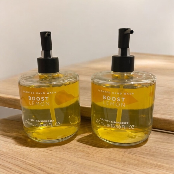 Asquith & Somerset Boost Lemon Hand Wash | 2pk | 16.9 oz Glass Bottles - Picture 1 of 1